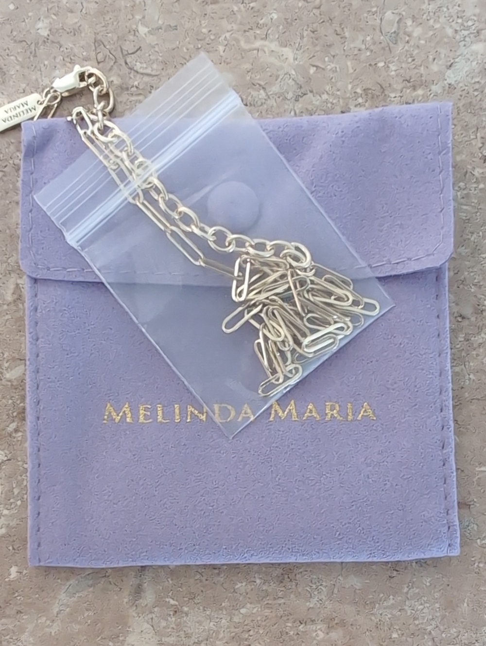NWT Melinda Maria "Samantha Chain" Necklace GOLD
